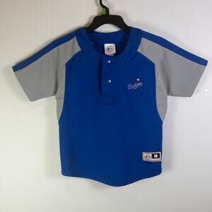 MLB youth jersey size 8-10 blue/gray vintage baseball dodgers